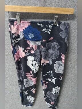 Old Navy Active Black and White Floral Active Leggings